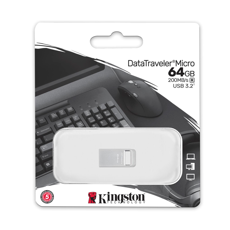 Memoria Flash Kingston Datatraveler Micro Unidad Flash USB Ultrapequeño Con Metal Pre
