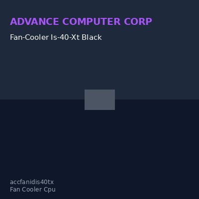 Fan-Cooler Is-40-Xt Black