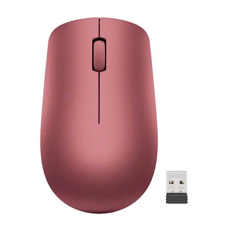 Mouse Lenovo 530 Inalambrico/Diseño Ambidextro/Sensor Optico/1200 Dpi/Color Rojo Cere