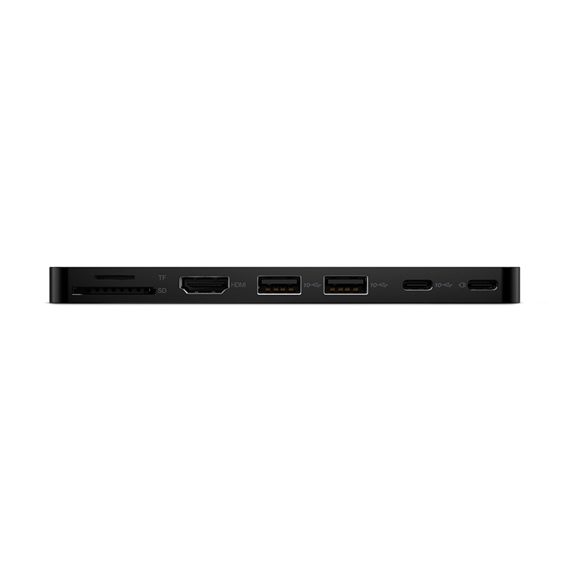 Hub De Puertos Portatil Lenovo, Delgado, Interfaz: Usb-C, Color Eclipse Black (Negro)