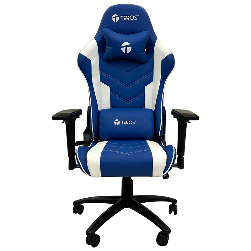 Silla Gamer Teros Te-8126B, Azul Y Blancola Silla Gamer Teros Te-8126B Ofrece Un