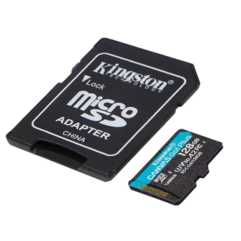 Memoria Flash MicroSD Kingston Canvas Go Plus, 128Gb, Con Adaptador Sddimension