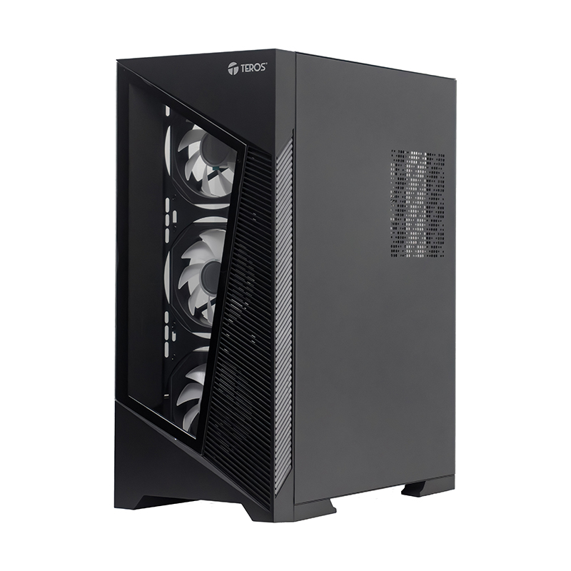 Case Sin Fuente Gamer Teros Te-1330G, Itx, M-Atx,Atx, E-Atx, 3.5 Y 2.5, Negrop