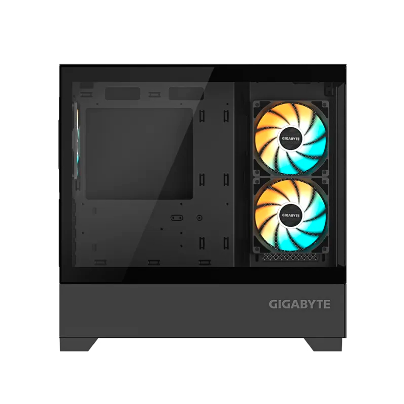 Case Gigabyte Gb-C201P Panoramic, Mid Tower, Compatible Con Mini-Itx/M-Atx, Color Neg