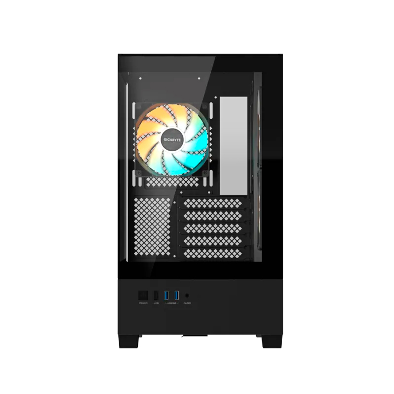 Case Gigabyte Gb-C201P Panoramic, Mid Tower, Compatible Con Mini-Itx/M-Atx, Color Neg