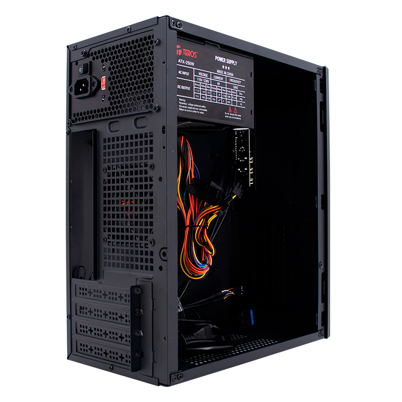 Case Teros Te-1034S, Mini Tower Atx, 250 W, USB 3.0 / 2.0, Audio Hd, Negropresen