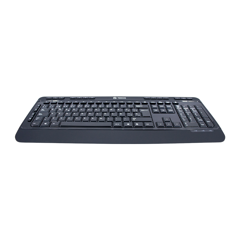 Teclado Inalámbrico Teros Te-4074Cs, 2.4Ghz, Usb,Negrotrabaja Con Comodidad Y Es