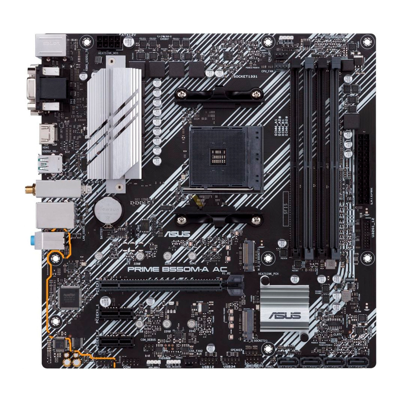 Motherboard Asus Prime B550M-A Ac, Chipset AMD B550, Socket AMD Am4, Matxsoporta