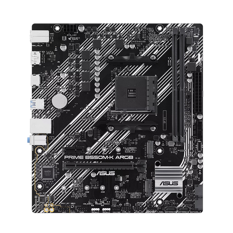Motherboard Asus Prime B550M-K Argb, Chipset AMD B550, Socket AMD Am4, Matxsopor