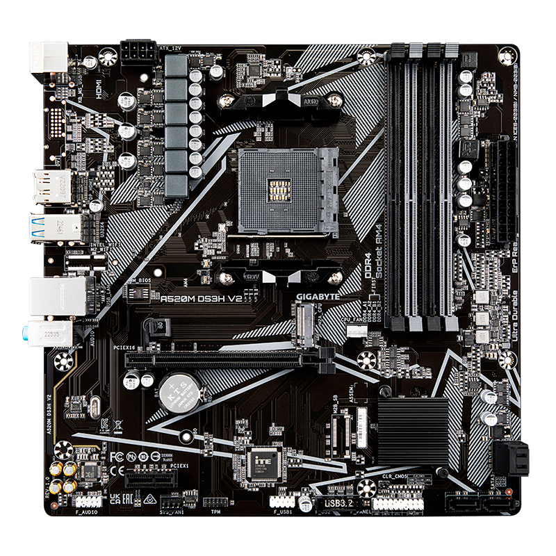 Motherboard Gigabyte A520M Ds3H V2 (Rev. 1.0), Am4, Ddr4, Hdmi, Dp, Hd Audio.sop