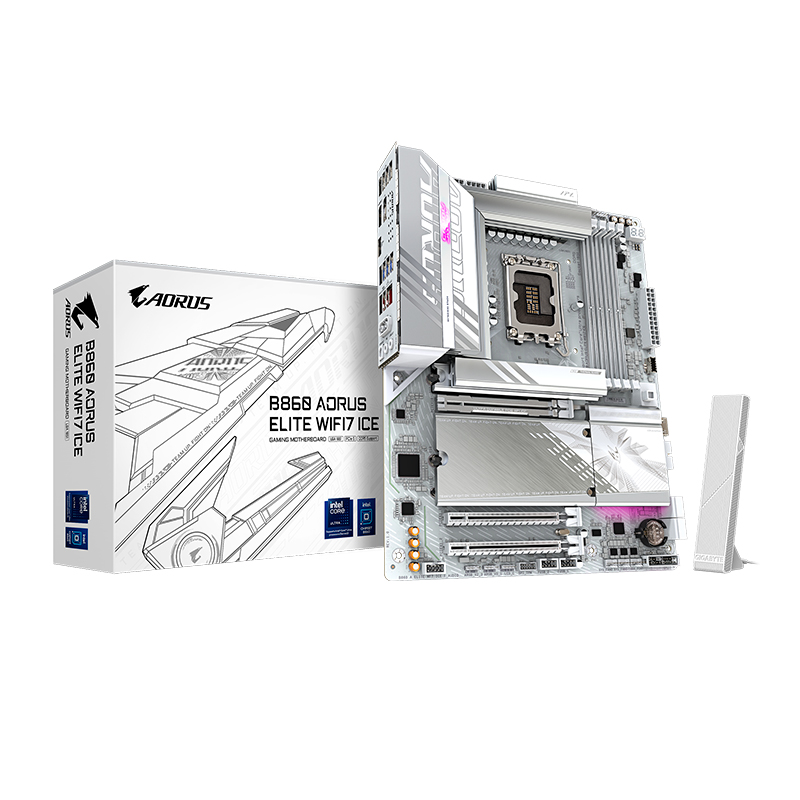 Motherboard Gigabyte B860 Aorus Elite Wifi7 Ice Chipset INTEL B860, Lga1851, Hdmi, DP