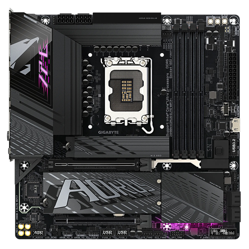 Motherboard Gigabyte Z890M Aorus Elite Wifi7, Chipset INTEL Z890, Lga 1851, MATX