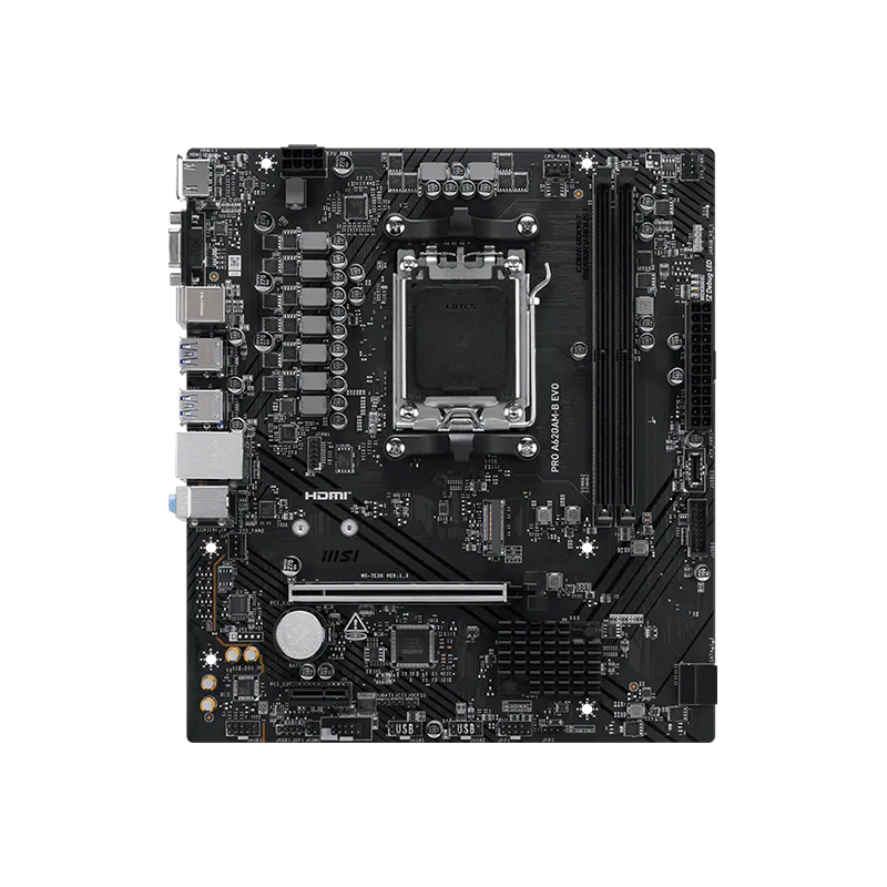 Motherboard MSI Pro A620Am-B Evo, Chipset AMD A620A, Socket Am5, Hdmi, Vga, MATX