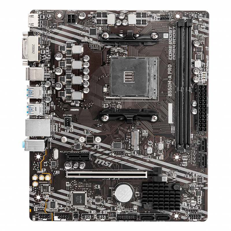 Motherboard MSI B550M-A Pro, AMD B550, Am4, Ddr4,Hdmi, Dvi-D, Lan, USB 3.2 Gen1, M-At