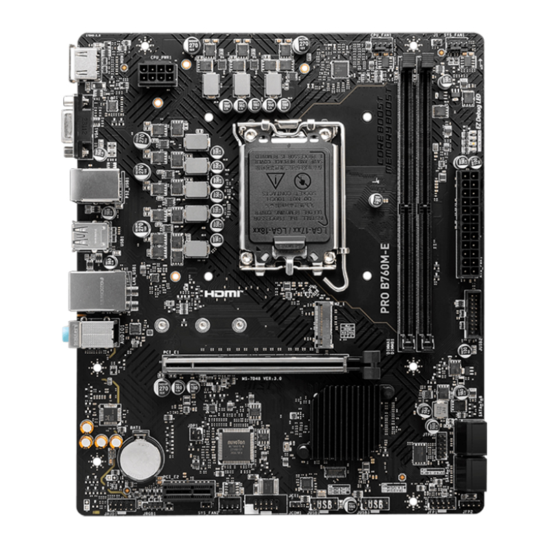 Motherboard MSI Pro B760M-E, Chipset INTEL B760, Lga1700, Hdmi, Vga, Matxsoporta