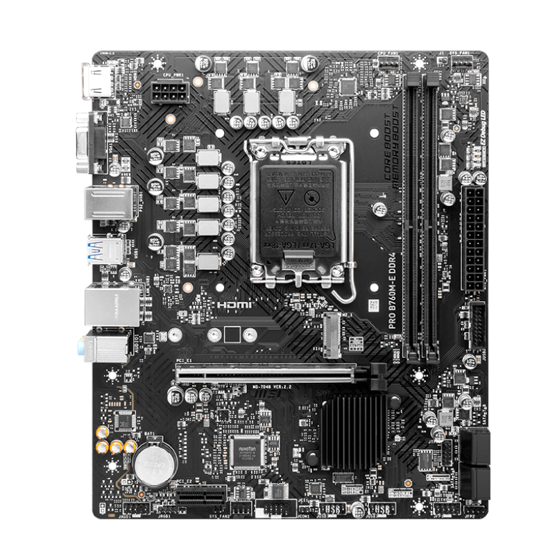 Motherboard MSI Pro Pro B760M-E Ddr4, Chipset INTEL B760, Lga1700, Hdmi, Vga, Matx. @