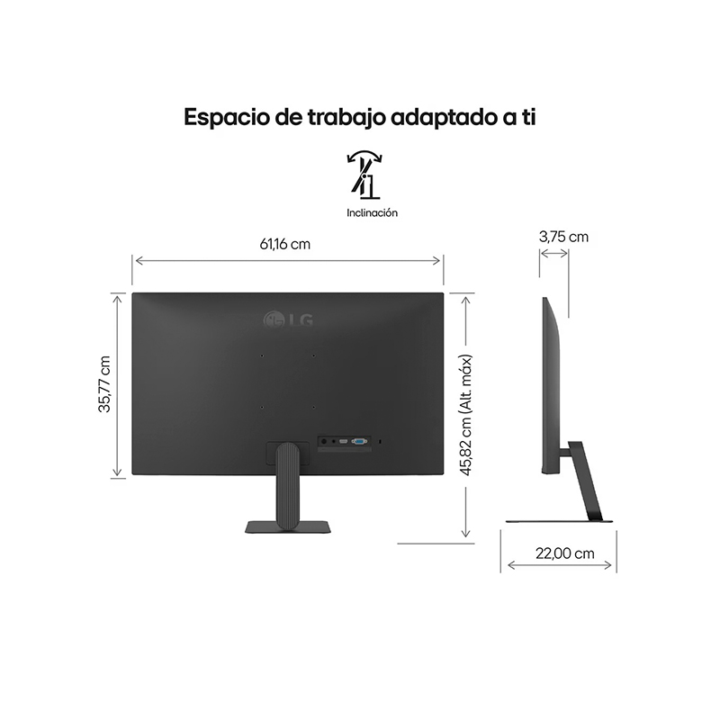 Monitor LG 27 Fhd/Ips/120Hz/Hdmi/Vga/Headphone-Outmonitor LG 27 IPS FHD Con P/
