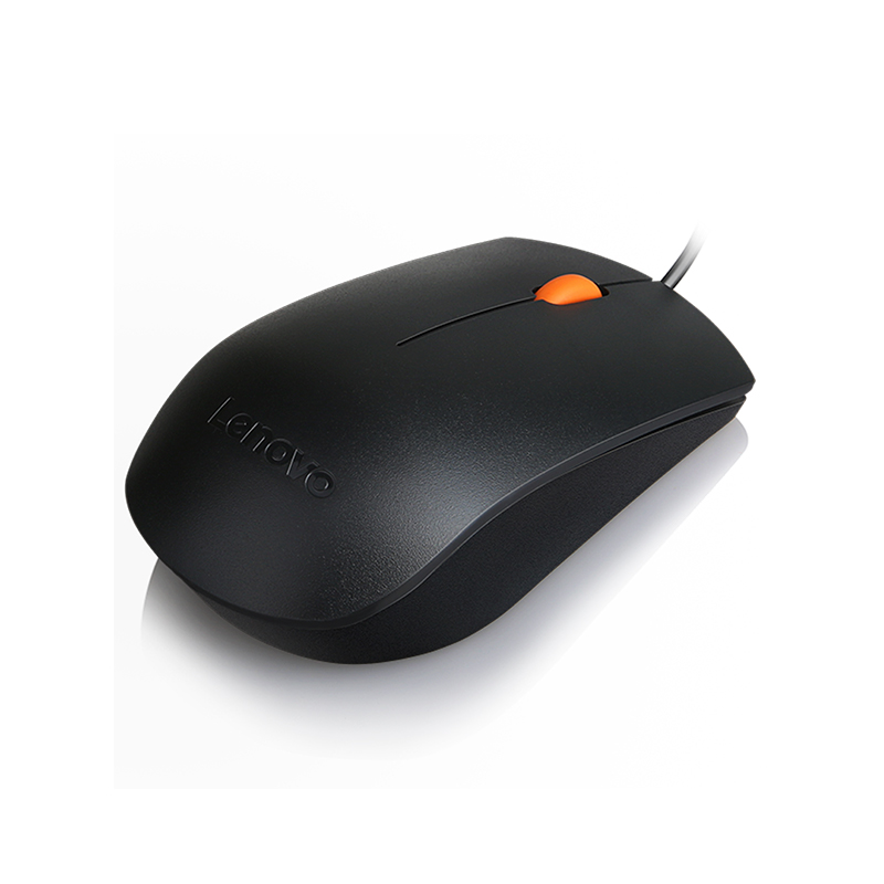 Mouse Lenovo 300, Ergonomico, Tamaño Completo, Optico, Interfaz Usb, Color Negro. @@@