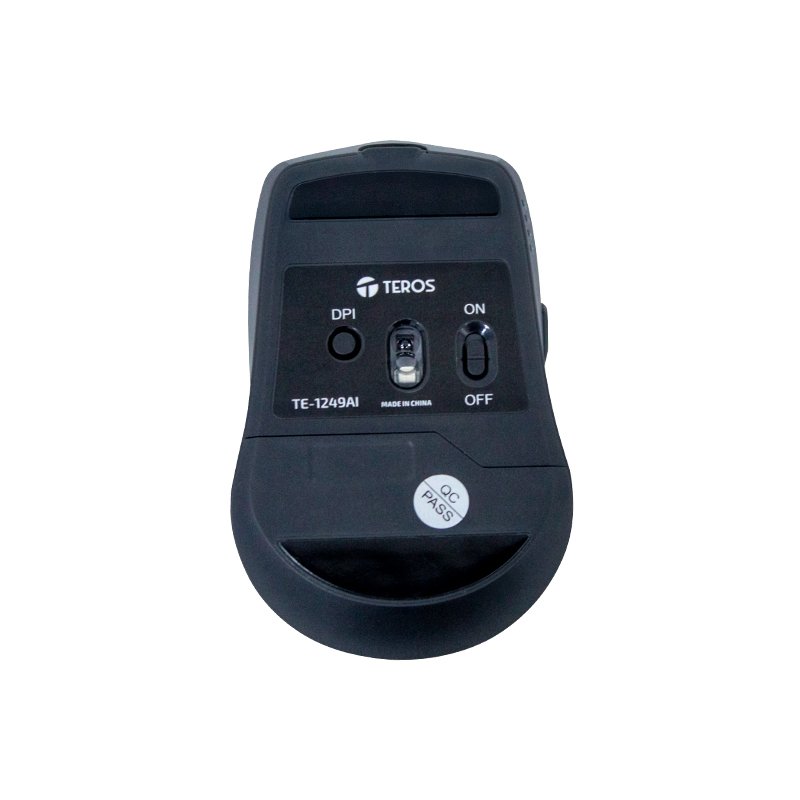 Mouse Inalámbrico Teros Te-1249Ai, 2.4Ghz, 8 Botones, Ia, DPI 3200, Usb, Btpoten