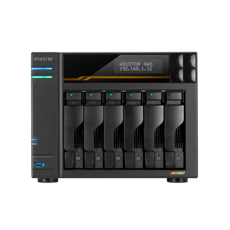 Servidor NAS Asustor Lockerstor 6 Gen3 (As6806T) Ryzen V3C14/Qc/10Nm, 16GB Ecc Ddr5-4