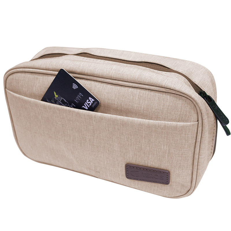 Cartuchera / Estuche / Organizador / Portacables Teros Te-Acs9015, Beigecartuche