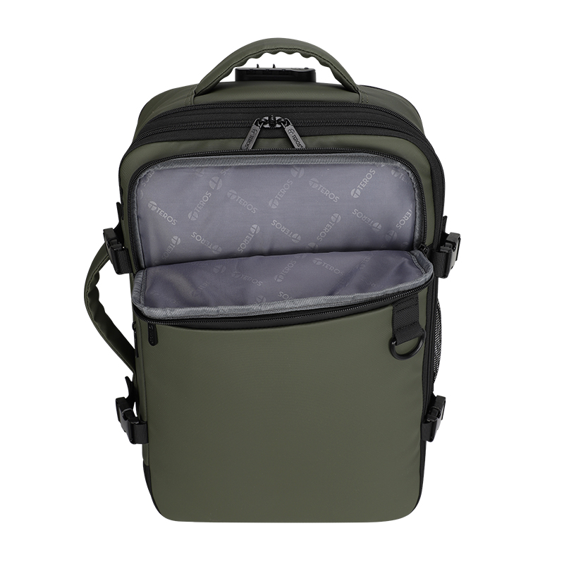 Backpack Teros City Ii Te-9040Dg, Para Notebooks De Hasta 15.6, Color Verdevers
