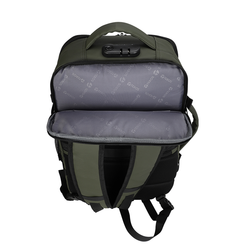 Backpack Teros City Ii Te-9040Dg, Para Notebooks De Hasta 15.6, Color Verdevers