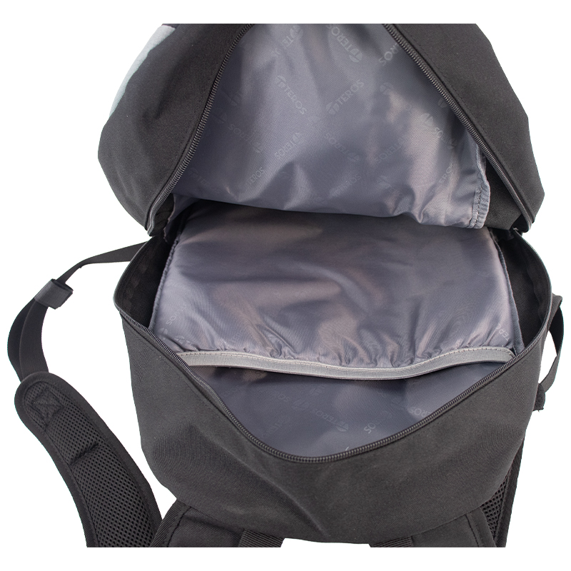 Backpack Teros Te-9040Bs, Para Notebooks De Hasta15.6, Color Negro/Grisprotege