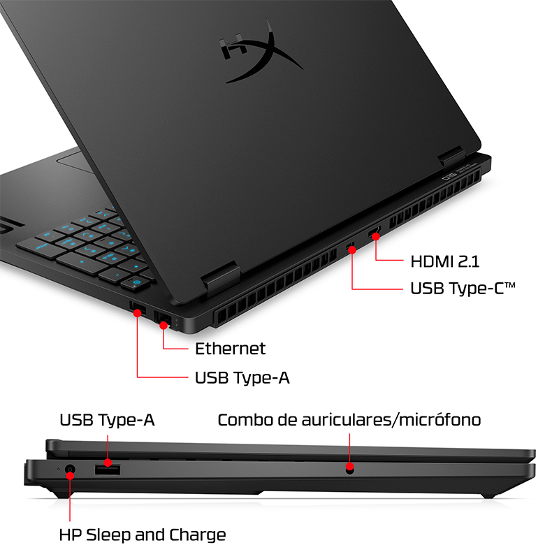 Notebook Gaming HP Hyperx Omen 15-Ga0001La, Core I7-14650Hx Hasta 5.2Ghz, 16GB Ddr5-5