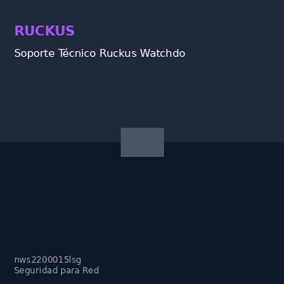 Soporte Técnico Ruckus Watchdog, Renovación De Soporte , 5 Años