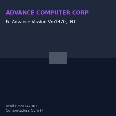 Pc Advance Vission Vm1470, INTEL I7-13650Hx 2.60.Ghz - 4.90GHZ 24MB Cache8Gb DDR