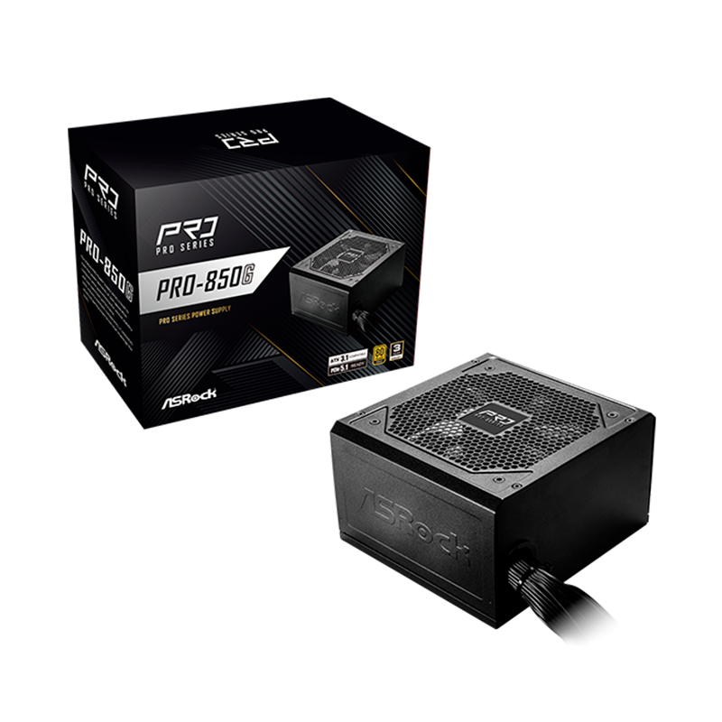 Fuente De Alimentación Asrock, Pro-850G, 850 W, Atx, 80 Plus Gold.1 Conector ATX