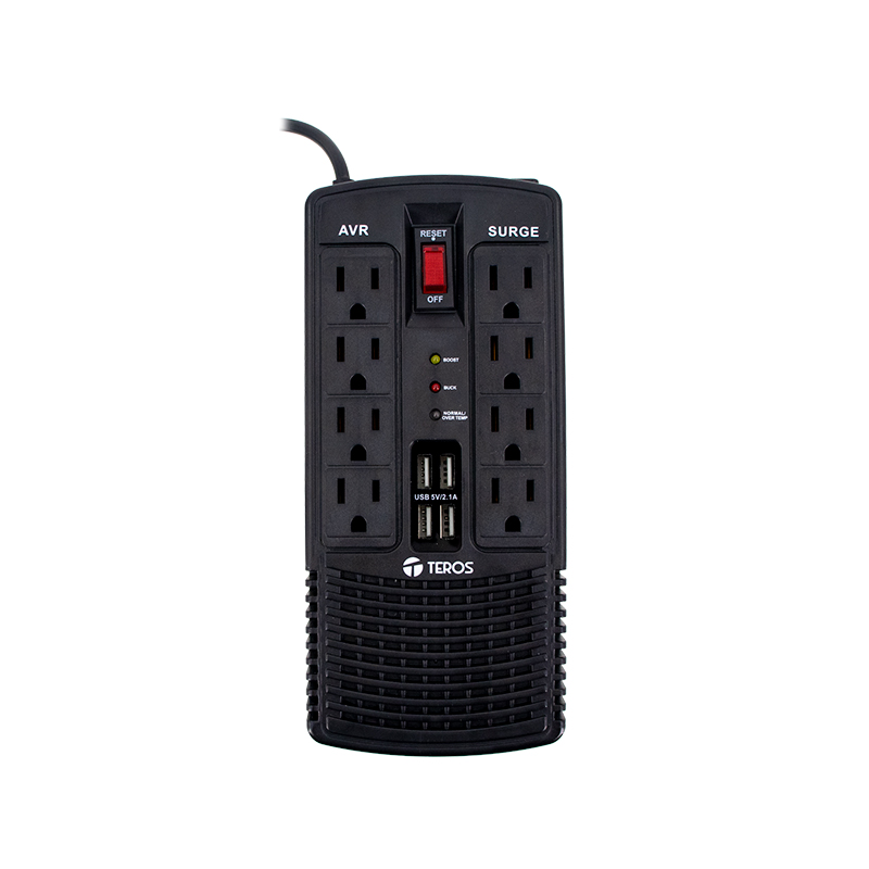 Estabilizador De Voltaje Teros Te-7180 Avr1200Va / 600W 184-276 Vacprotege Tus E