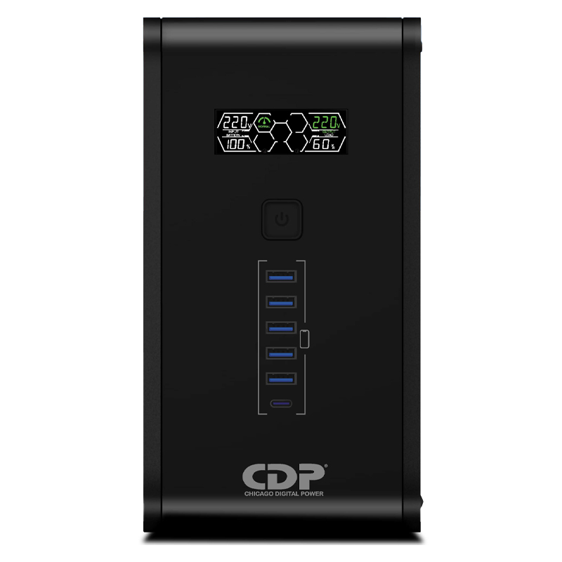UPS Interactivo Cdp (Chicago Digital Power) R-Smart 751I, 750VA / 375Wes Un UPS