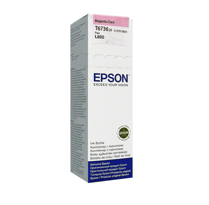 Botella De Tinta Epson 673 (T673620), Color Magenta Claro, Contenido 70 Ml, Para Impr