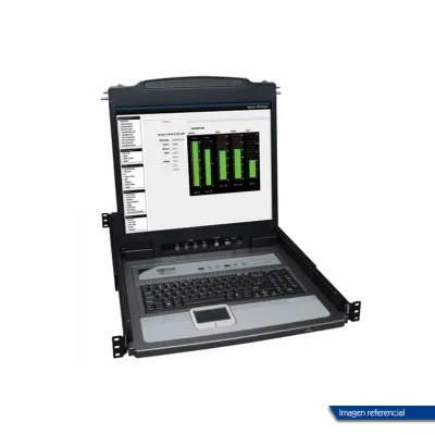 Consola Kvm Tripplite Para Instalación En Rack De1U De 8 Puertos Con LCD De 19.