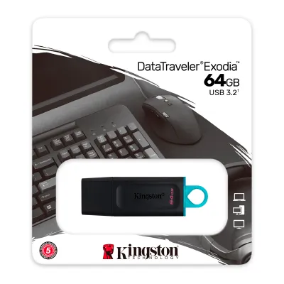 Memoria Flash USB Kingston Datatraveler Exodia 64Gb, USB 3.2 Gen 1Presentación E