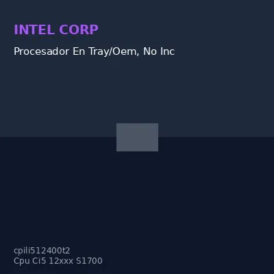 Procesador En Tray/Oem, No Incluye Cooler De Refrigeracion Procesador En Tray/O