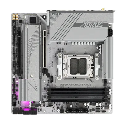 Motherboard Gigabyte B650M Aorus Elite Ax Ice, Chipset AMD B650, Socket AMD Am5, MATX