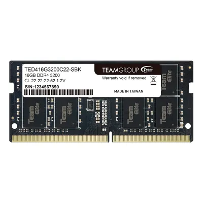 Memoria So-Dimm Teamgroup Elite, 16GB Ddr4-3200Mhz (Pc4-25600) 1.2V, Cl22