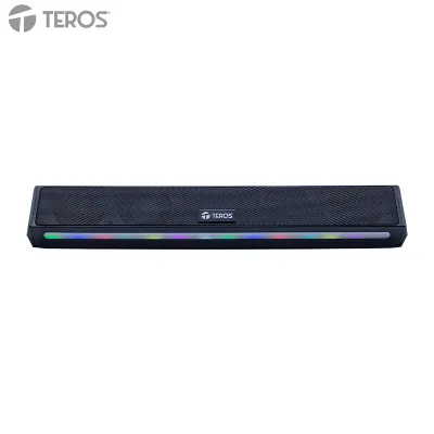 Barra De Sonido Portátil Inalámbrico Teros Vibe 6054, BT 6, 20W, Usb-C, Iluminación L