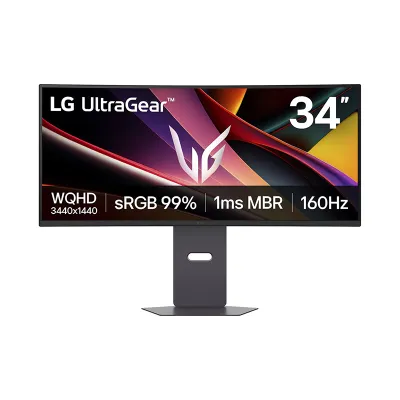 Monitor Gaming LG Ultragear G6, 34 Curvo/Wqhd/Va/160Hz/1Ms Mbr/Hdmi X2/Dp/Headphone-