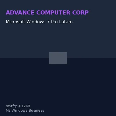 Microsoft Windows 7 Pro Latam Advance (Fqc-01268)
