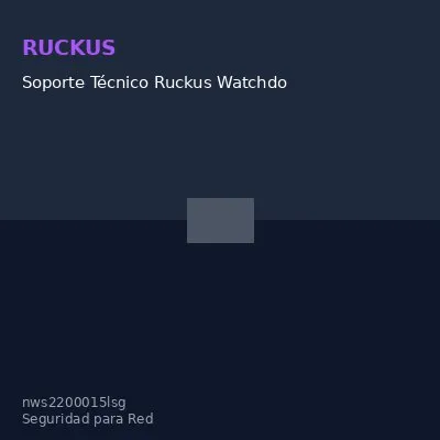 Soporte Técnico Ruckus Watchdog, Renovación De Soporte , 5 Años