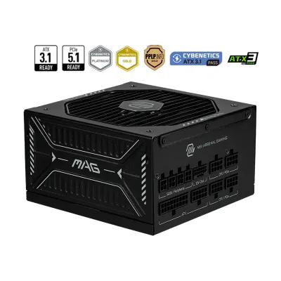 Fuente De Alimentación MSI Mag A1000Gls PCI-E 5, 1000W, 80 Plus Gold, Formato Atx. @@