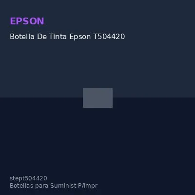 Botella De Tinta Epson T504420-Al, Color Amarillo, Contenido 70Ml.para Impresora