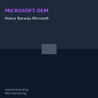 Polera Naranja Microsoft